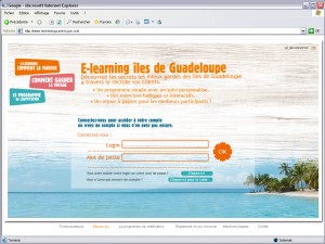 ONT Guadeloupe e-learning page_connexion1