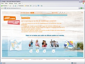 ONT Guadeloupe e-learning page_sommaire1